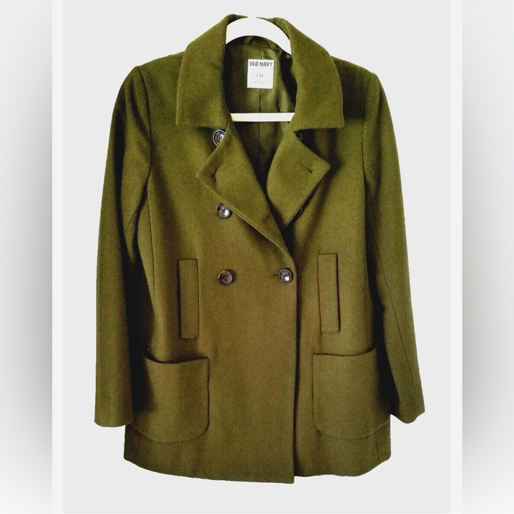 Old Navy Dark Green Pea Coat
